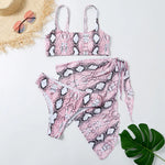 Sexy Marble Print Bikini 2026 Women Push Up Bra Underwire 3 Piece Swimsuit Brazilian Beach Bathing Suit Swimwear Swimming Suits