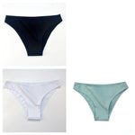 3Pcs/Set Women Cotton Bikini Briefs Skin-Friendly Low Rise Underwear Seamless Edge Soft Stretch Daily Ladies Panties M-XXL