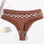 High Waist Fishnet Hollow G-String Panties Women Thongs Sexy Underwear Lingerie Female Underpants Intimates