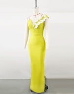 Evening Dress BandageDress Elegant Flower Shoulder dress Banquet Party Party Bandage Dress
