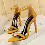 Summer Simple Stiletto Heel Ankle Strap High Heels Sexy Nightclub Sandals Women Shoes