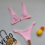 2025 Brazilian Triangle Bikinis High Cut bikini Women Swimsuit Female Swimwear Two pieces bikini Set Bather Bathing Suit Swim