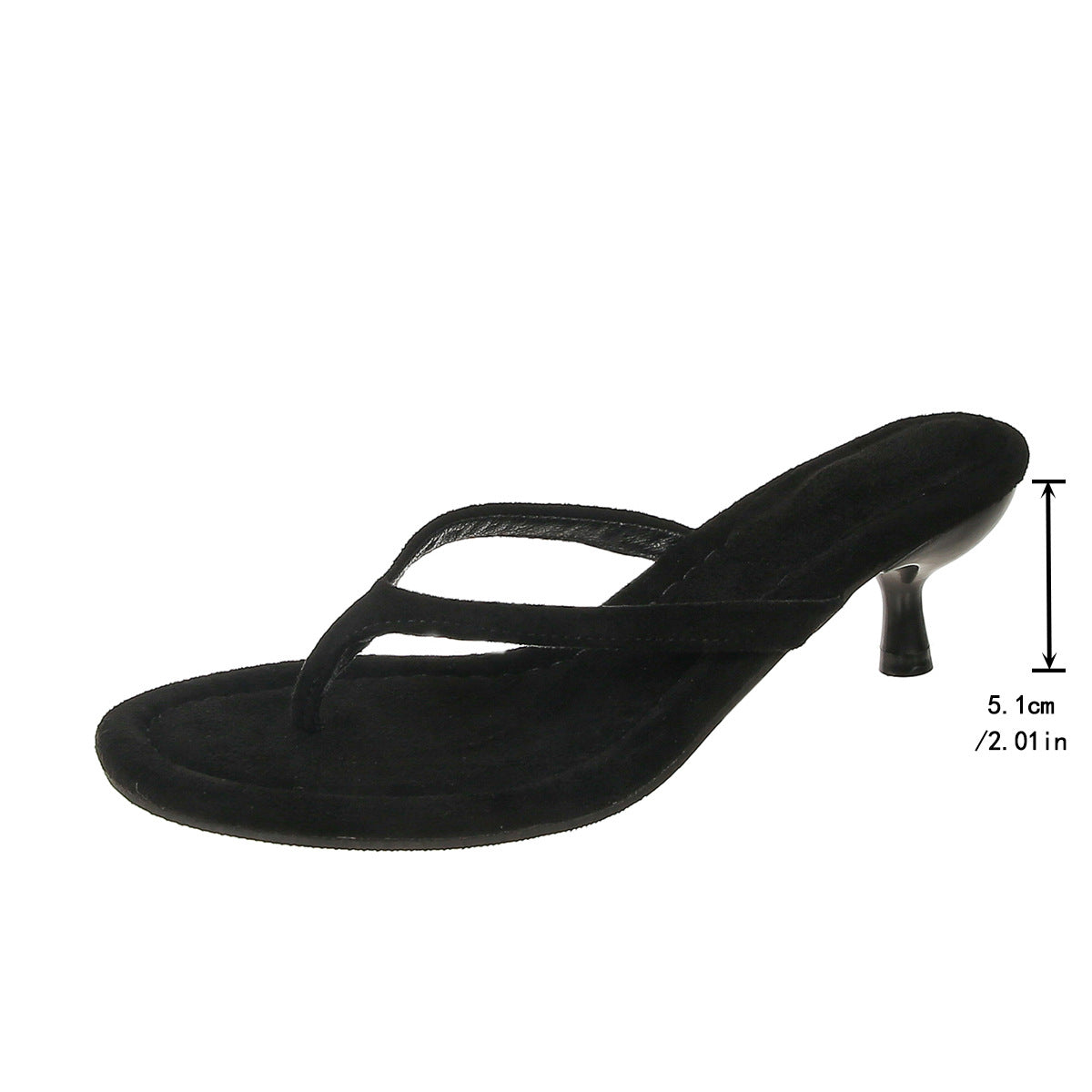 Suede Stiletto Heel Flip Flops Women Summer Suede High Heel Sandals