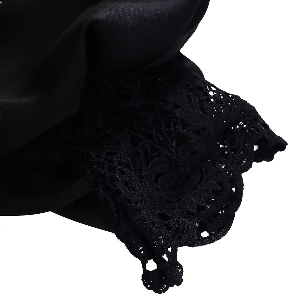 D368 cross-border women's fashion temperament lace off-the-shoulder fishtail party sexy party dress foreign trade dress