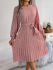 Spring Summer Casual Long Sleeved Floral Large Hem Pleated Women Clothing