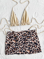 XS - L Doulbe Side Wearable Reversible Bikini Women Swimwear Female Swimsuit Three-pieces Bikini Set Ruffled Bathing Suit Swim