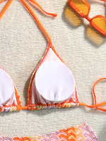 With Long Sleeve Cover Up Bikini Female Swimsuit Women Thong Swimwear Three-pieces Bikini Set Bather Bathing Suit Swim Beachwear