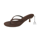 Suede Stiletto Heel Flip Flops Women Summer Suede High Heel Sandals