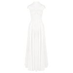 Arrival Women Clothing White Light Semi Transparent Chiffon Large Swing Dress Fairy Long