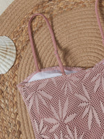 Leaves Printed Mesh Hollow Out Women Swimwear One Piece Swimsuit Female Monokini High Leg Cut Bather Slim Bathing Suit Swim Lady