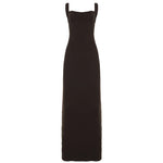 Women Summer Sexy Big Backless Solid Color Basic Dress Sheath Dress