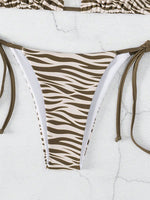Sexy Leopard Bikini 2025 Halter Swimsuit Women String Swimwear Female Micro Bikini Set Brazilian Bathing Suit Push Up Swim Wear