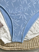 Leaves Printed Mesh Hollow Out Women Swimwear One Piece Swimsuit Female Monokini High Leg Cut Bather Slim Bathing Suit Swim Lady