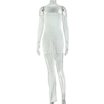 Solid Color Women Clothing Split Sexy Asymmetric Dress off Neck Long Sleeve Slim Dress
