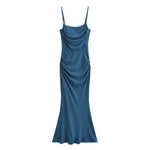 Sexy Sexy Pleated Boning Corset Strap Dress Summer Waisted Slim Fit Package Hip Dress