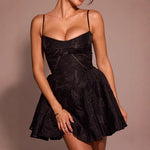 Women Clothing Sexy Lace V neck Strap Dress Slim Light Dress Cocktail Women