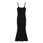 Sexy Sexy Pleated Boning Corset Strap Dress Summer Waisted Slim Fit Package Hip Dress