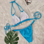 2025 Halter Luxury Rhinestone Diamond Bikini Female Swimsuit Women Swimwear Two-pieces Bikini Set Bather Bathing Suit Swim Lady