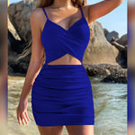 Women Clothing Cross Hollow Out Cutout out Camisole Dress