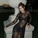 Fall Type Hip Sexy See through Slim Lace Dress Women