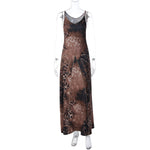 Spring Women Clothes Leopard Print Slim Street Long Tie Dress