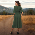 Summer Women Solid Color Dress