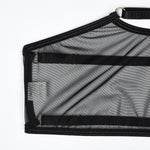 Toucheart 4 Piece Set Sexy Lingerie Set Elasticity Mesh Patchwork See-Through Breast-Wrapping Three-Point Briefs Sexy Underwear