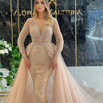 Women Clothing Dress Elegant Trailing French Simplicity Gold Court Gauzy Gown
