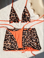 XS - L Doulbe Side Wearable Reversible Bikini Women Swimwear Female Swimsuit Three-pieces Bikini Set Ruffled Bathing Suit Swim