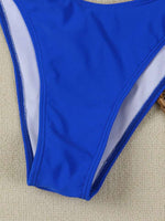 XS - L Metal Ring Bandeau Bikini Women Swimwear Female Swimsuit Two-pieces Bikini set Brazilian High Cut Bathing Suit Swim Lady