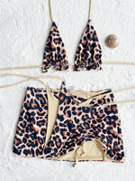 XS - L Doulbe Side Wearable Reversible Bikini Women Swimwear Female Swimsuit Three-pieces Bikini Set Ruffled Bathing Suit Swim