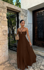 Summer Solid Color Tube Top Pleated Sleeveless Sling Dress