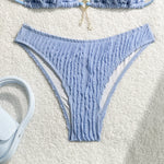 Sexy Wrinkled Halter Brazilian Bikini Women Swimwear Female Swimsuit Two-pieces Bikini Set High Cut Bathing Suit Swim Beach Wear