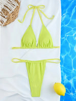Sexy Micro Bikini 2024 Woman Swimsuit White Ribbed Swimwear Women String Thong Bikinis Set Female Bathing Suit Beachwear Biquini