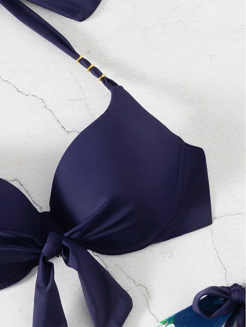 Sexy Push Up Bikini 2026 Women Swimsuit Two Piece Swimwear Female Thong Bikinis Set Royal Blue Bathing Suits Brazilian Biquini