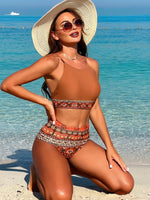 Tribal Print Bikini 2024 Brazilian Biquini Two Pieces Swimsuit Women High Waist Bathing Suit Swimwear Female Summer Beach Wear