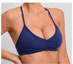 Women's Detachable Strap Yoga Bra Top Seamless Racerback Sweat-Wicking High Support for Yoga Running & Low Impact Workouts