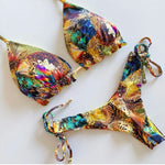 RUOTONGSEPT 2022 Striped Bikini Set Knotted Swimsuit Women Biquinis Beach Sexy Thong Swimwear Bandage Brazilian Mirco Bikinis