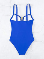 Sexy V Neck One Piece Swimsuit 2025 Mujer Women Black Hollow Out Pleate Tummy Control Swimwear Beach Bathing Suit Slim Monokini