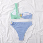 Sexy Seashell High Waisted Bikini 2026 Women Swimsuit Two Pieces Swimwear Female Bikinis Set Neon Green Bathing Suits Biquini