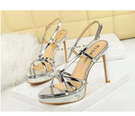 BIGTREE Classic Black Ankle Strap Stiletto Heels Round Toe Open Toe High Heels Women's Versatile Dress Shoesfor All Occasions