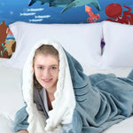 Cute Anime Cartoon Shark Jumpsuits Pajamas For Adults Couples Funny Onesize Role-playing Costumes Wearable Funny Nightdress