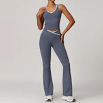 Yoga Set2 Pieces Workout Outfits Fitness Sportswear Gym Tracksuit High Waist Leggings Sports Bra Athletic Wear Women Clothes