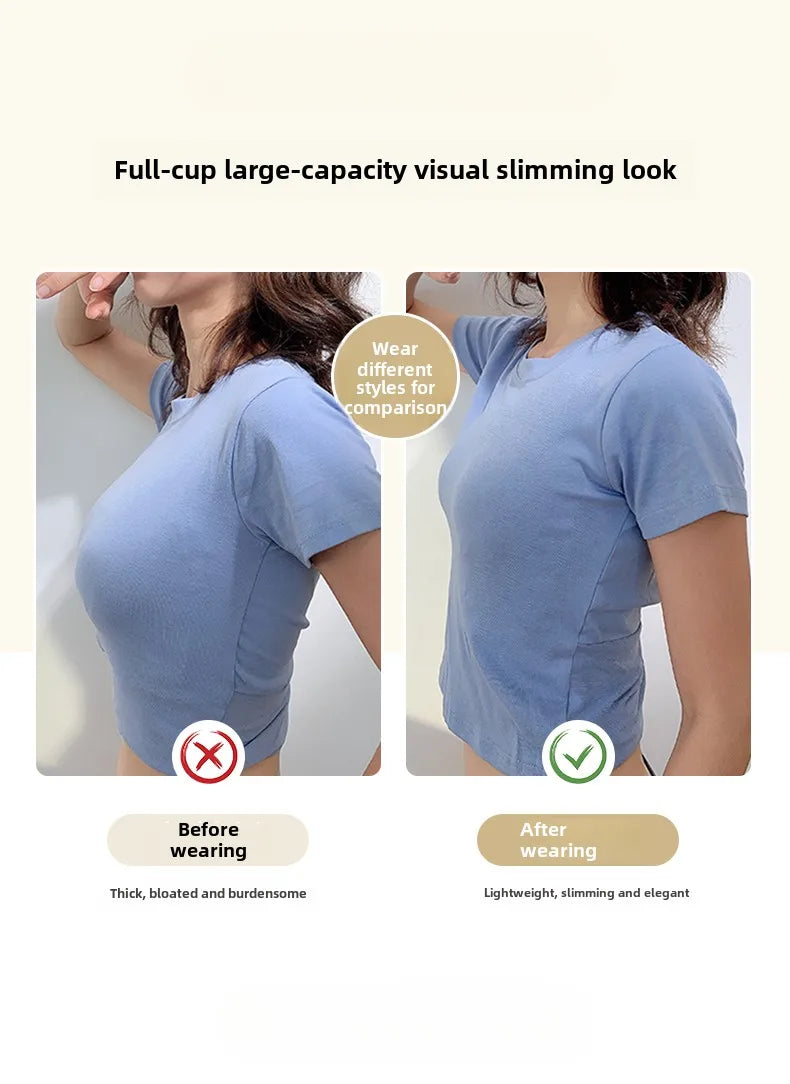 MOYISU Strapless Bra Women with Large Breasts and Small Non-slip Pull-up Breast Anti-sag Summer Slim Bra
