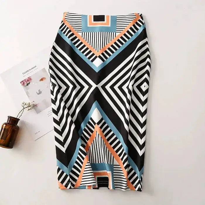 Spring Summer Women Y2K High Waist Midi Pencil Chiffon Skirts Slim Bodycon Vintage Hip Raise Korean Fashion Clothes UOV5