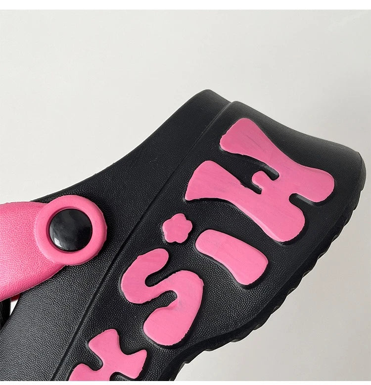 Clogs Thick-soled Slippers Women's Summer 2026 New Style Anti-slip Height-increasing Sandals and Slippers for Outdoor Wear