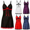 Sexy Nightgown Women's Lace Trim Sleepwear Ribbon Tie Chemise Lingerie Adjustable Strap Nightdress Silky & Comfortable New