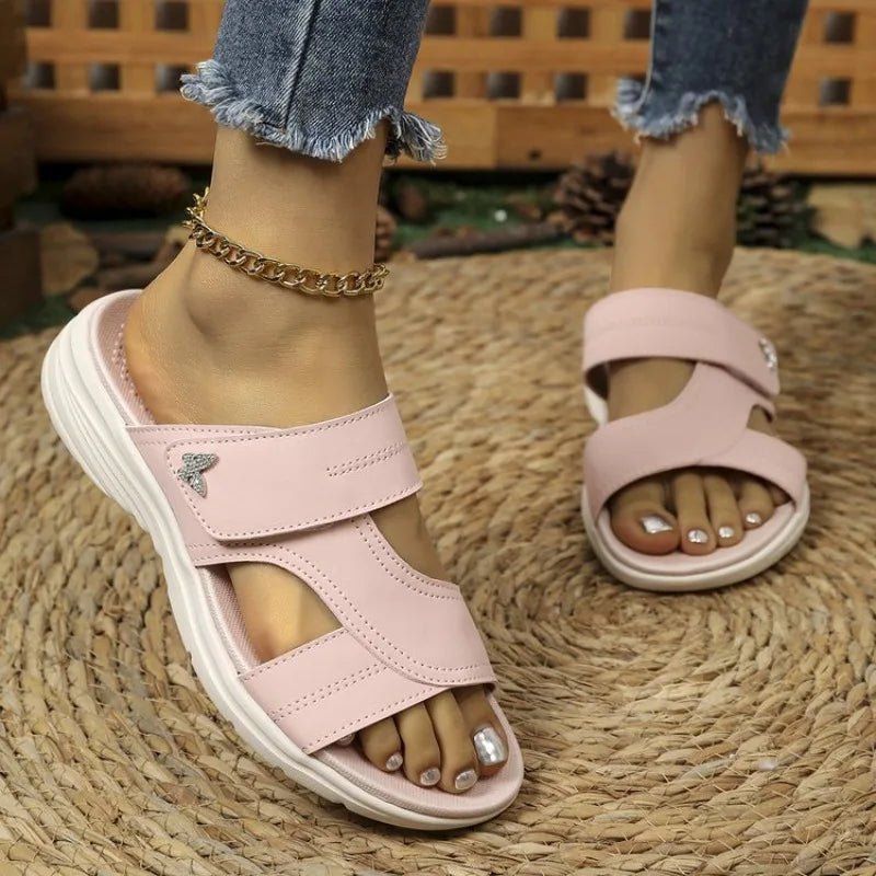 Fashion Ladies Wedge Heel Platform Women Summer Outdoor Low Heels Slipper Shoesfor womenladies shoes