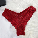Transparent Red Lingerie Women's Underwear Sleepwear Lace Nightdress And Panty Pijamas Sets Female Nighty