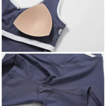 Yoga Set2 Pieces Workout Outfits Fitness Sportswear Gym Tracksuit High Waist Leggings Sports Bra Athletic Wear Women Clothes